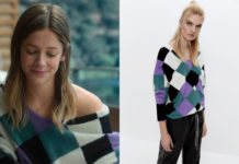 ÉLITE Cayetana’s argyle sweater in S5E5