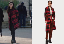 ICI TOUT COMMENCE : le manteau style tartan de Célia dans l’épisode 376