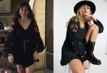 ICI TOUT COMMENCE : le combishort noir brodé de Jasmine dans l’épisode 378