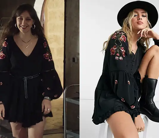 ICI TOUT COMMENCE : le combishort noir brodé de Jasmine dans l’épisode 378