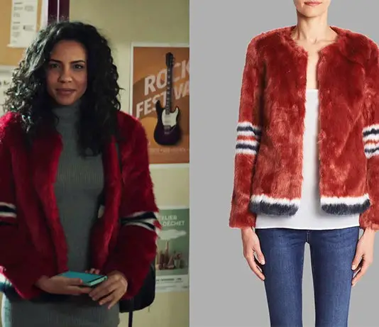 ICI TOUT COMMENCE : la veste fausse fourrure rouge de Marta dans l’épisode 372
