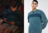 HEARTSTOPPER : Nick’s green sweatshirt with contrast panel and Osaka print
