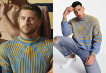 LOVESTRUCK HIGH :Dan ’s blue jumper with contrast stripes in S1E06