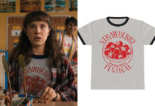 STRANGER THINGS : Eleven’s Strawberry festival tee in S4E01