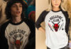 STRANGER THINGS : Mike’s hellfire club raglan tee in S4E01