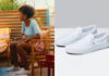 SUMMERTIME : Summer’s blue checkerboard slip on shoes/les mocassins à damier de Summer