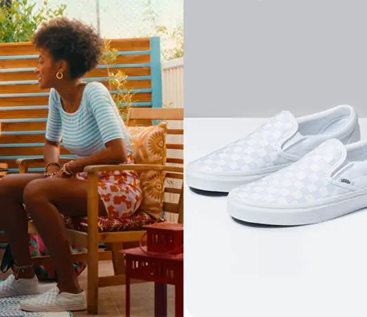 SUMMERTIME : Summer’s blue checkerboard slip on shoes/les mocassins à damier de Summer