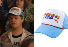 STRANGER THINGS : Dustin Henderson’s thinking cap print baseball cap in S4E1