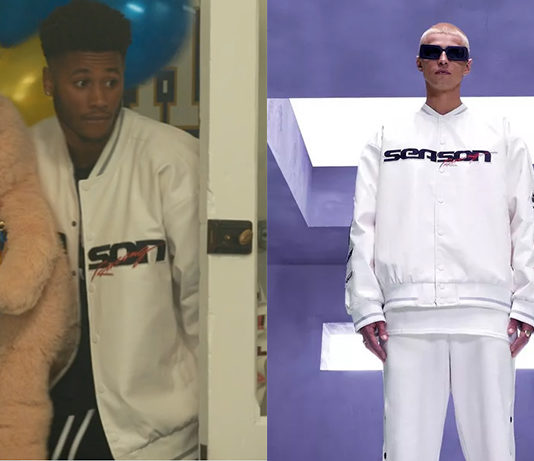 LOVESTRUCK HIGH : Alexis’s white varsity jacket in S1E08