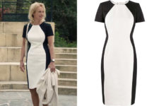 Ici tout commence : la robe noire et blanche d’Annabelle Cardone dans l’épisode 414