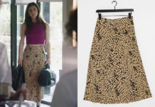 ICI TOUT COMMENCE : la jupe imprimée de Celia dans l’épisode 429