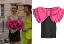 EMILY IN PARIS : Emily’s bow-panel mini dress in S2E03