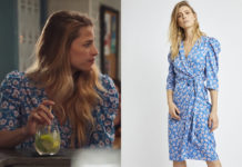 DEMAIN NOUS APPARTIENT : la robe bleue fleurie de Victoire dans l’épisode 1203