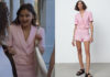 LES LIAISONS DANGEREUSES : l’ensemble short et blazer rose d’Ariel