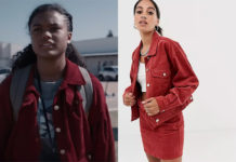 RESIDENT EVIL : Jade’s red corduroy jacket in S1E03