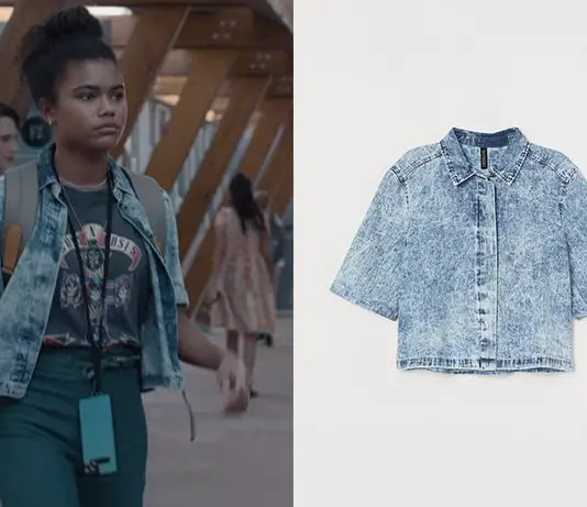 RESIDENT EVIL : Jade’s washed denim shirt in S102