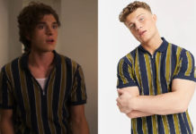 BOO, BITCH : Jake C’s striped polo shirt in S1E01