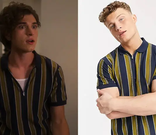 BOO, BITCH : Jake C’s striped polo shirt in S1E01