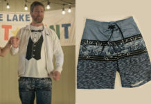 THE LAKE : Wayne’s boardshorts and funny tee in S1E05