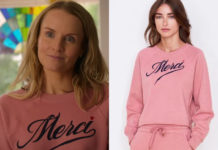 High School Musical: The Musical: The Series : Miss Jen’s « Merci » print sweatshirt