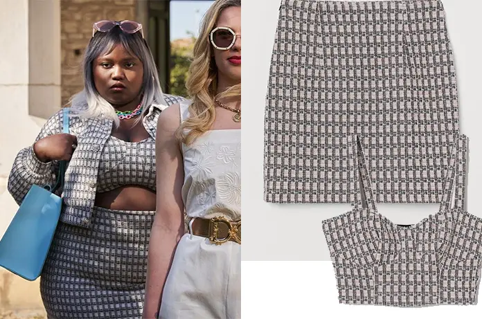 LES LIAISONS DANGEREUSES : l’ensemble à carreaux noirs et roses de Naya