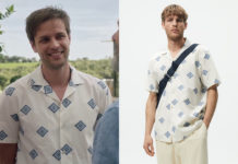 ICI TOUT COMMENCE : la chemise à motifs géométriques de Swan dans l’épisode 444