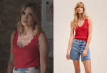 ICI TOUT COMMENCE : le top rouge ajouré de Constance dans l’épisode 467