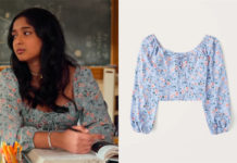 NEVER HAVE I EVER : Devi’s blue floral top in S3E10