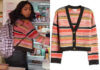 NEVER HAVE I EVER : Devi’s striped cardigan in S3E05