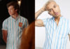 HIGH SCHOOL MUSICAL : THE MUSICAL : THE SERIES : E.J’s striped blue shirt in S3E05