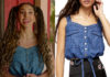 HIGH SCHOOL MUSICAL : THE MUSICAL : THE SERIES : Gina’s blue denim top in S3E05