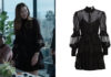 ECHOES : Gina’s black mesh minidress in S1E01