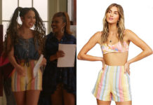 HIGH SCHOOL MUSICAL : THE MUSICAL : THE SERIES : Gina’s striped shorts in S3E05