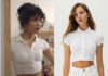REBELDE : MJ’s white button up polo shirt in S2E02