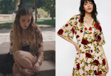 ICI TOUT COMMENCE : la robe fleurie à col à dentelle de Vic dans l’épisode 476