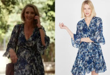 UN SI GRAND SOLEIL : la robe avec un imprimé bleu dans l’épisode 989