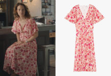DEMAIN NOUS APPARTIENT : la robe à imprimé floral rouge d’Alma dans l’épisode 1277