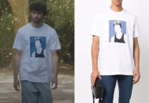 ICI TOUT COMMENCE : le t-shirt à imprimé graphique de David dans l’épisode 486