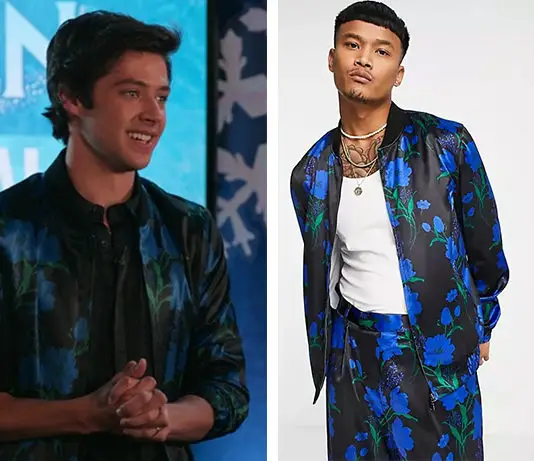 HIGH SCHOOL MUSICAL : THE MUSICAL : THE SERIES : E.J.’s blue floral bomber in S3E08