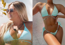 DATED AND RELATED : Lily’s mint blue bikini in S1E02