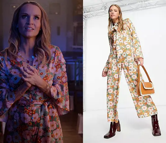 HIGH SCHOOL MUSICAL : THE MUSICAL : THE SERIES : Miss Jen’s floral jumpsuit in S3E08