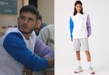 DEMAIN NOUS APPARTIENT: le sweat blanc aux manches bleue et violette de Nathan