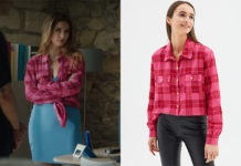 ICI TOUT COMMENCE : la chemise à carreaux fuchsia de Charlène dans l’épisode 513