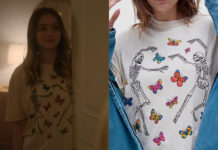 THE WATCHER : Ellie’s butterflies skeletons t-shirt in S1E04