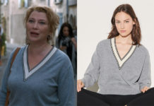 ADDICT : le pull gris à encolure contrastante d’Élodie dans l’épisode 2