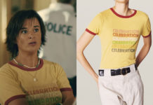 TROPIQUES CRIMINELS : le t-shirt « celebration » de Gaëlle dans l’épisode 3×04