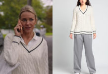 THE WATCHER : Nora’s white ivory sweater in S1E01