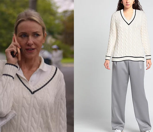 THE WATCHER : Nora’s white ivory sweater in S1E01