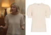 THE WATCHER : Nora’s white sweater with puffed short sleeves in S1E07