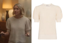 THE WATCHER : Nora’s white sweater with puffed short sleeves in S1E07